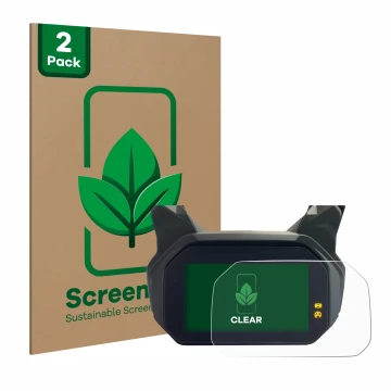 Face avant d’un emballage produit avec le logo de la marque ScreenLeaf. À côté, l’appareil BMW C400 GT TFT est représenté avec