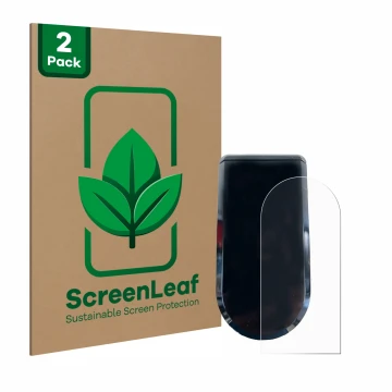 Face avant d’un emballage produit avec le logo de la marque ScreenLeaf. À côté, l’appareil Egret Pro est représenté avec la pr
