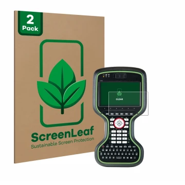 Face avant d’un emballage produit avec le logo de la marque ScreenLeaf. À côté, l’appareil Leica CS20 3.75G est représenté ave