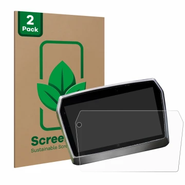 Face avant d’un emballage produit avec le logo de la marque ScreenLeaf. À côté, l’appareil Voge Valico 525DSX 2023 est représe