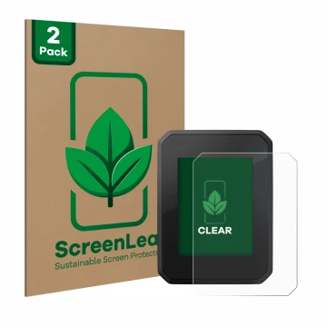 Face avant d’un emballage produit avec le logo de la marque ScreenLeaf. À côté, l’appareil FIT Display Compact est représenté 