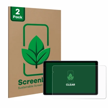 Face avant d’un emballage produit avec le logo de la marque ScreenLeaf. À côté, l’appareil Sebbe S22 10.1