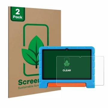 Face avant d’un emballage produit avec le logo de la marque ScreenLeaf. À côté, l’appareil ZIOVO Z138 10