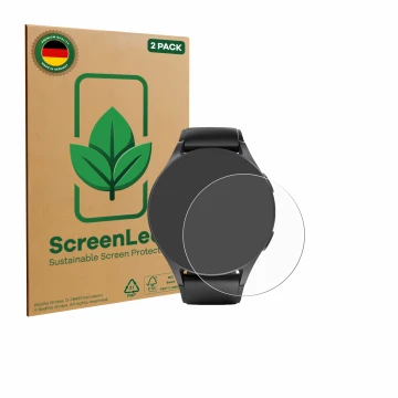 Face avant d’un emballage produit avec le logo de la marque ScreenLeaf. À côté, l’appareil Hama 8900 (42 mm) est représenté av