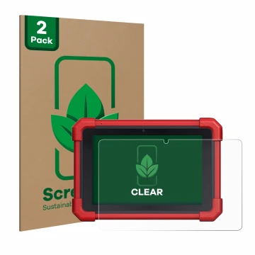 Face avant d’un emballage produit avec le logo de la marque ScreenLeaf. À côté, l’appareil Launch MOT IV (4) est représenté av