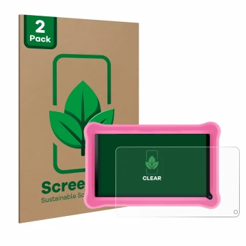 Face avant d’un emballage produit avec le logo de la marque ScreenLeaf. À côté, l’appareil Sannuo K708 7