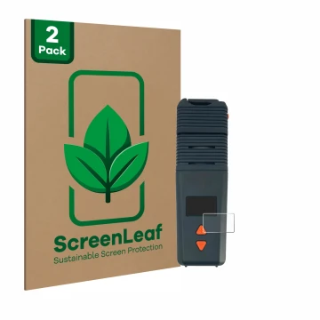 Face avant d’un emballage produit avec le logo de la marque ScreenLeaf. À côté, l’appareil Storz & Bickel Venty Vaporizer est 