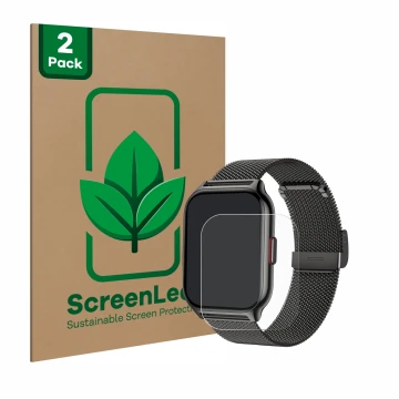 Face avant d’un emballage produit avec le logo de la marque ScreenLeaf. À côté, l’appareil Narcid P95 2