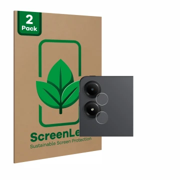 Face avant d’un emballage produit avec le logo de la marque ScreenLeaf. À côté, l’appareil Xiaomi Redmi Pad Pro (Caméra UNIQUE