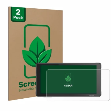 Face avant d’un emballage produit avec le logo de la marque ScreenLeaf. À côté, l’appareil Interphone RideSync Sync55 est repr