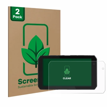 Face avant d’un emballage produit avec le logo de la marque ScreenLeaf. À côté, l’appareil Chigee AIO-5 Play est représenté av