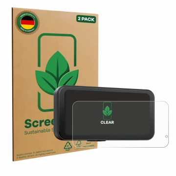 Face avant d’un emballage produit avec le logo de la marque ScreenLeaf. À côté, l’appareil Volam JM5AMVL 6.25