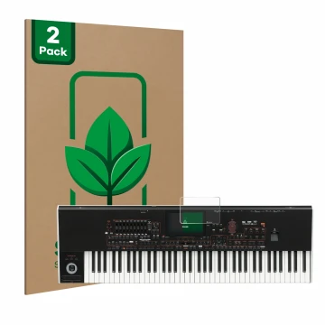 Face avant d’un emballage produit avec le logo de la marque ScreenLeaf. À côté, l’appareil KORG Pa4x est représenté avec la pr