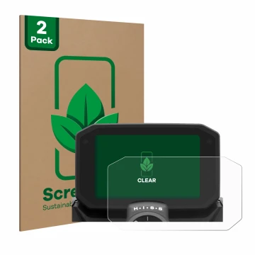 Face avant d’un emballage produit avec le logo de la marque ScreenLeaf. À côté, l’appareil Honda Hornet CB 750 2024 est représ