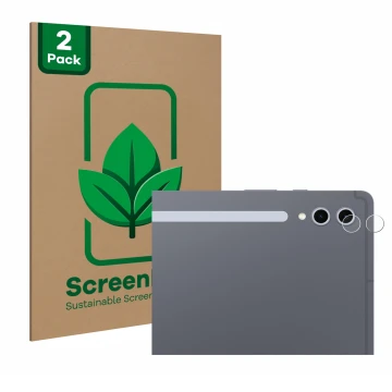 Face avant d’un emballage produit avec le logo de la marque ScreenLeaf. À côté, l’appareil Samsung Galaxy Tab S10 Ultra 5G (Ca