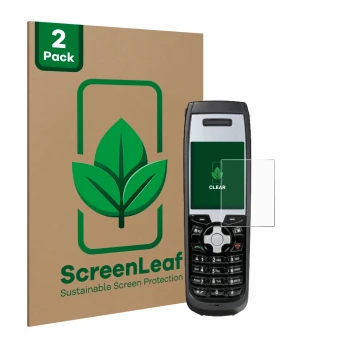 Face avant d’un emballage produit avec le logo de la marque ScreenLeaf. À côté, l’appareil Funktel FC5 est représenté avec la 