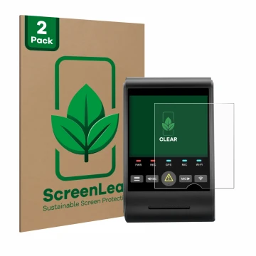 Face avant d’un emballage produit avec le logo de la marque ScreenLeaf. À côté, l’appareil VIOFO A229 PRO est représenté avec 