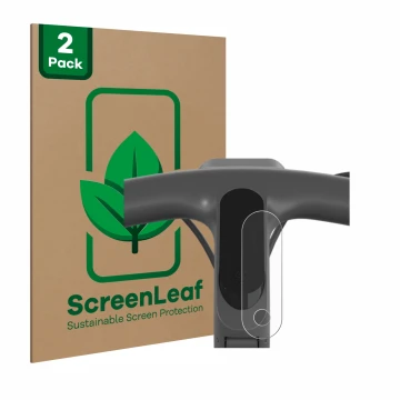 Face avant d’un emballage produit avec le logo de la marque ScreenLeaf. À côté, l’appareil Egret Ey 1 est représenté avec la p
