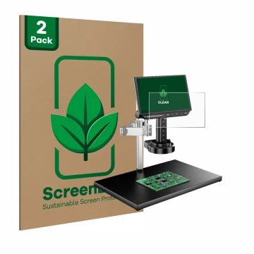 Face avant d’un emballage produit avec le logo de la marque ScreenLeaf. À côté, l’appareil Tomlov TM4K-AF-MAX est représenté a