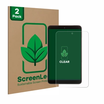 Face avant d’un emballage produit avec le logo de la marque ScreenLeaf. À côté, l’appareil Nokia T10 (portrait) est représenté