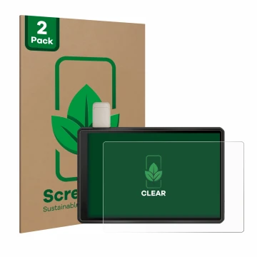 Face avant d’un emballage produit avec le logo de la marque ScreenLeaf. À côté, l’appareil Garmin Tread XL Overland Edition 10