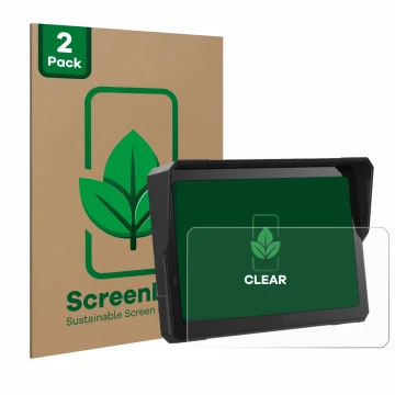 Face avant d’un emballage produit avec le logo de la marque ScreenLeaf. À côté, l’appareil Carpuride W702 Pro 7
