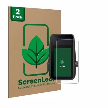 Face avant d’un emballage produit avec le logo de la marque ScreenLeaf. À côté, l’appareil Coros Dura est représenté avec la p