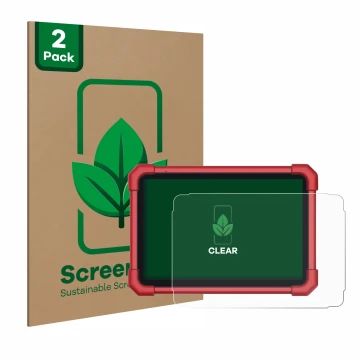Face avant d’un emballage produit avec le logo de la marque ScreenLeaf. À côté, l’appareil Launch X-431 Euro Link est représen