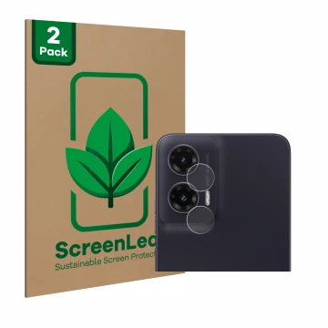 Face avant d’un emballage produit avec le logo de la marque ScreenLeaf. À côté, l’appareil Motorola Moto G35 (Caméra UNIQUEMEN