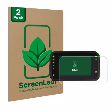 Face avant d’un emballage produit avec le logo de la marque ScreenLeaf. À côté, l’appareil Honda ADV350 5