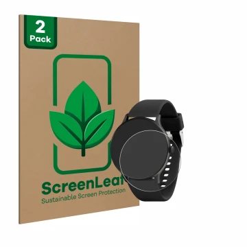 Face avant d’un emballage produit avec le logo de la marque ScreenLeaf. À côté, l’appareil Reflex Active Series 22 est représe