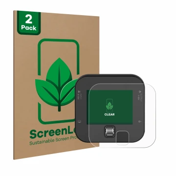 Face avant d’un emballage produit avec le logo de la marque ScreenLeaf. À côté, l’appareil ISDT Q6 Retro est représenté avec l