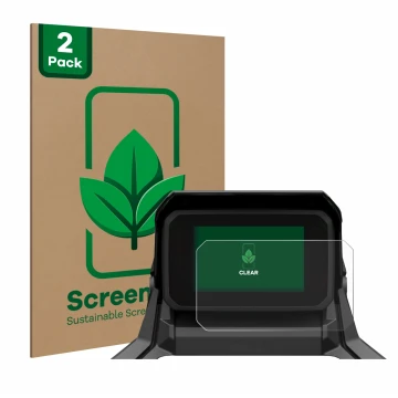 Face avant d’un emballage produit avec le logo de la marque ScreenLeaf. À côté, l’appareil Honda X-ADV 750 RH10 2025 est repré