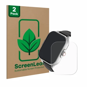 Face avant d’un emballage produit avec le logo de la marque ScreenLeaf. À côté, l’appareil YYKY E02 2.01