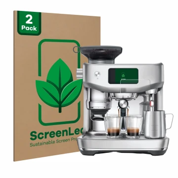 Face avant d’un emballage produit avec le logo de la marque ScreenLeaf. À côté, l’appareil Sage the Oracle Jet est représenté 