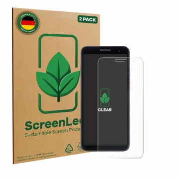 Face avant d’un emballage produit avec le logo de la marque ScreenLeaf. À côté, l’appareil Honeywell CT37 est représenté avec 