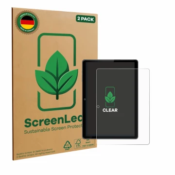 Face avant d’un emballage produit avec le logo de la marque ScreenLeaf. À côté, l’appareil Awow P11 10