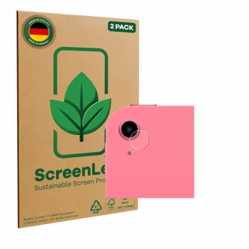 Face avant d’un emballage produit avec le logo de la marque ScreenLeaf. À côté, l’appareil Apple iPad A16 11