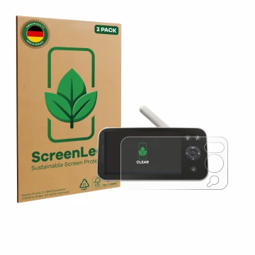 Face avant d’un emballage produit avec le logo de la marque ScreenLeaf. À côté, l’appareil Philips Avent SCD973/26 est représe