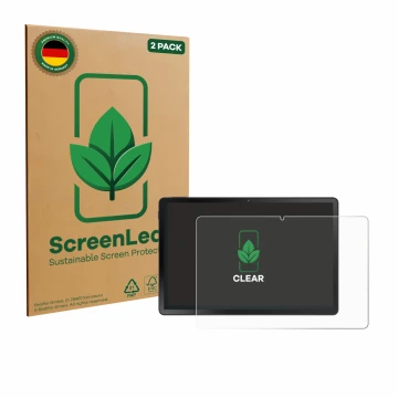 Face avant d’un emballage produit avec le logo de la marque ScreenLeaf. À côté, l’appareil Doogee U11 Pro est représenté avec 