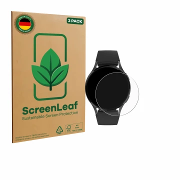 Face avant d’un emballage produit avec le logo de la marque ScreenLeaf. À côté, l’appareil Levowatch EDGY est représenté avec 