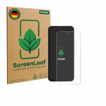 Face avant d’un emballage produit avec le logo de la marque ScreenLeaf. À côté, l’appareil Oukitel WP200 Pro est représenté av