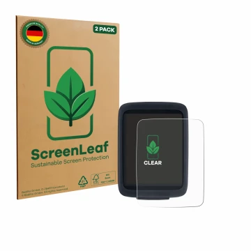 Face avant d’un emballage produit avec le logo de la marque ScreenLeaf. À côté, l’appareil Sigma BC 10.0 WR est représenté ave