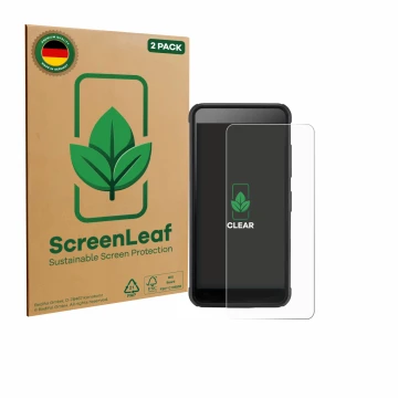 Face avant d’un emballage produit avec le logo de la marque ScreenLeaf. À côté, l’appareil SkyCaddie Pro 4X est représenté ave