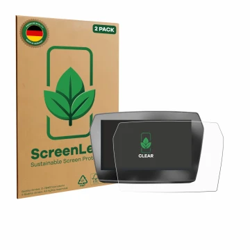 Face avant d’un emballage produit avec le logo de la marque ScreenLeaf. À côté, l’appareil Voge 625 2025 est représenté avec l