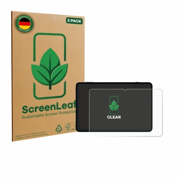 Face avant d’un emballage produit avec le logo de la marque ScreenLeaf. À côté, l’appareil Redmagic Astra NP05J est représenté