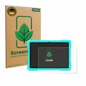 Face avant d’un emballage produit avec le logo de la marque ScreenLeaf. À côté, l’appareil UJJ U8 est représenté avec la prote