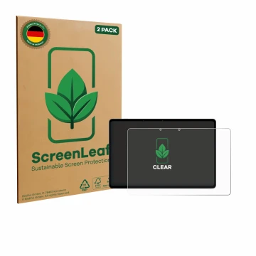Face avant d’un emballage produit avec le logo de la marque ScreenLeaf. À côté, l’appareil OnePlus Pad Lite est représenté ave