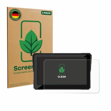 Face avant d’un emballage produit avec le logo de la marque ScreenLeaf. À côté, l’appareil Carpuride W702S Pro 7
