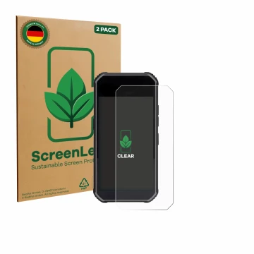 Face avant d’un emballage produit avec le logo de la marque ScreenLeaf. À côté, l’appareil SkyCaddie Pro 5X est représenté ave